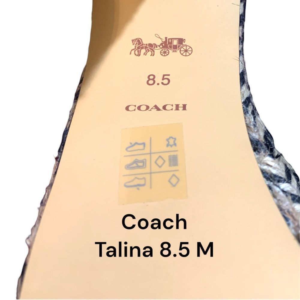 Coach Talina Platform Sandal Black 8.5M - Picture 6 of 11